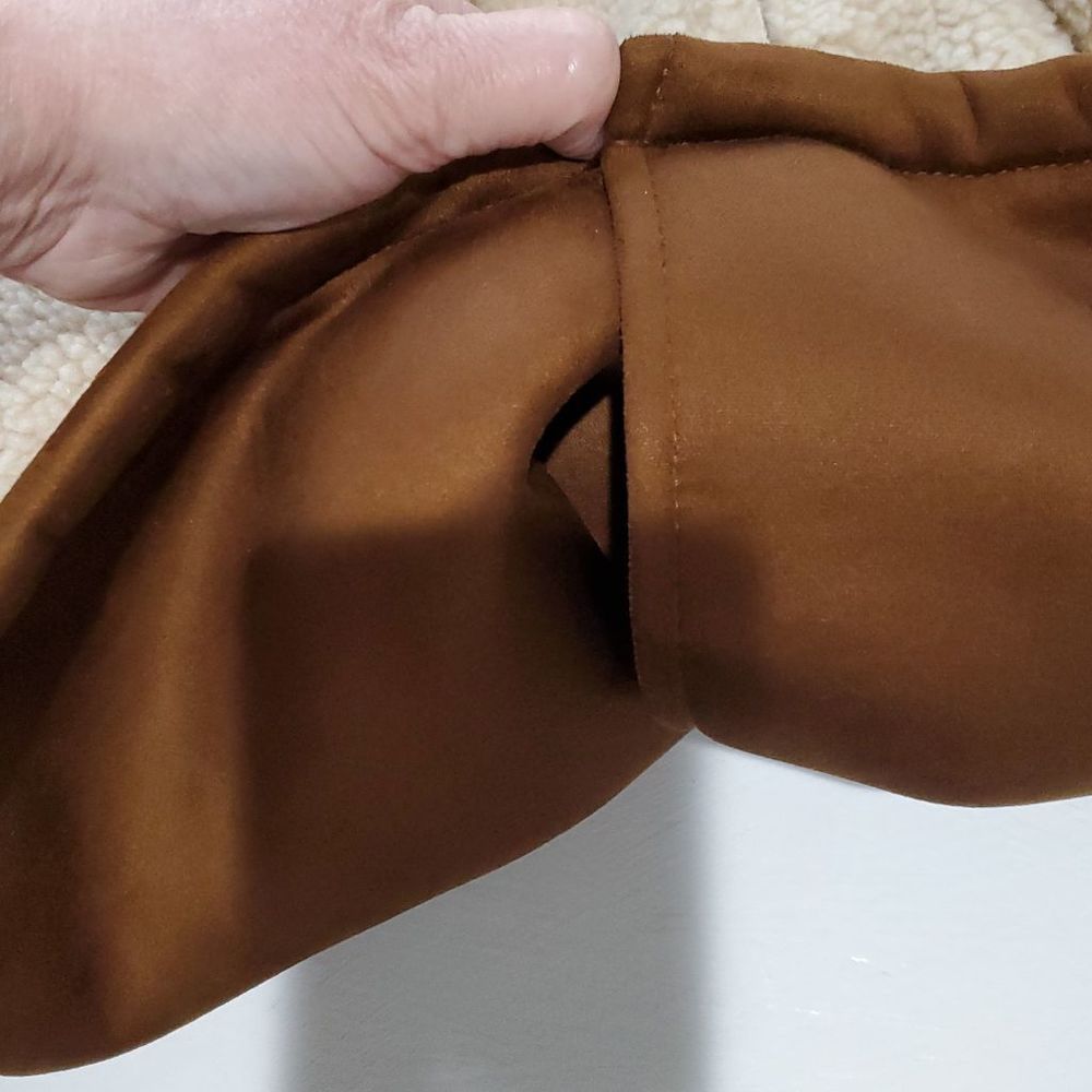 GUESS MENS FAUX-SHEARLING COGNAC OVERCOAT SIZE M NWOT-NEW WITHOUT TAGS - Picture 12 of 14